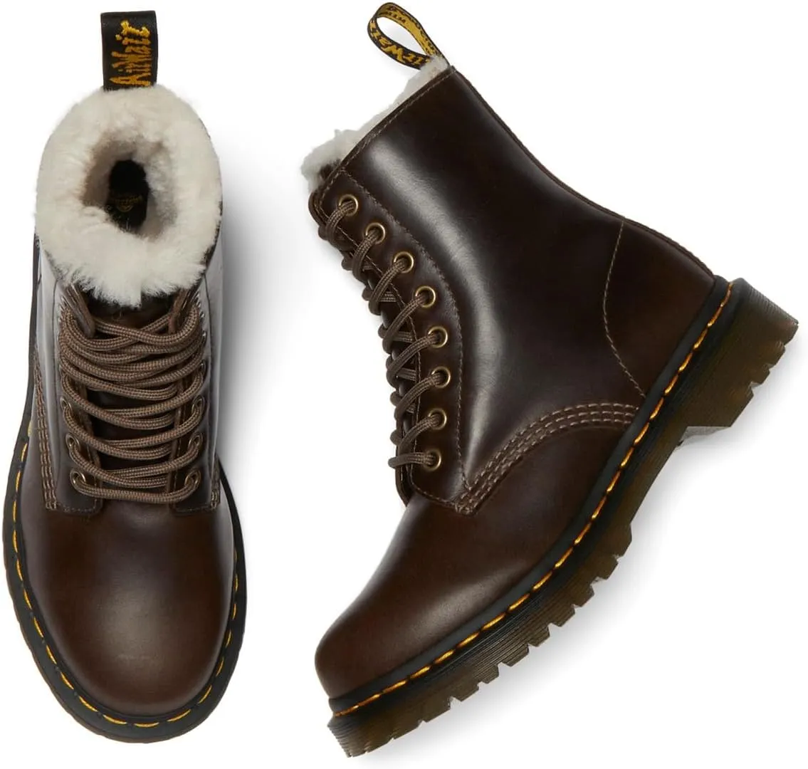 Dr. Martens Women's 1460 Serena Faux Fur Lined Lace-up Boots Combat