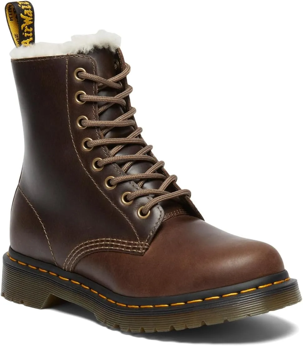 Dr. Martens Women's 1460 Serena Faux Fur Lined Lace-up Boots Combat