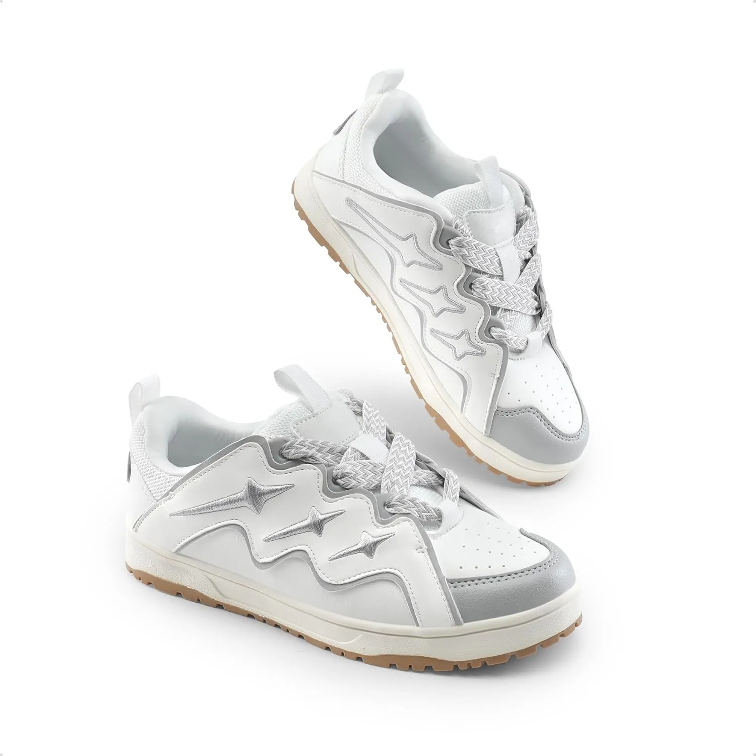DREAM PAIRS Kid Shoes Boys Girls Sneakers Lace Up Skate Shoes Durable Walking Casual Shoes