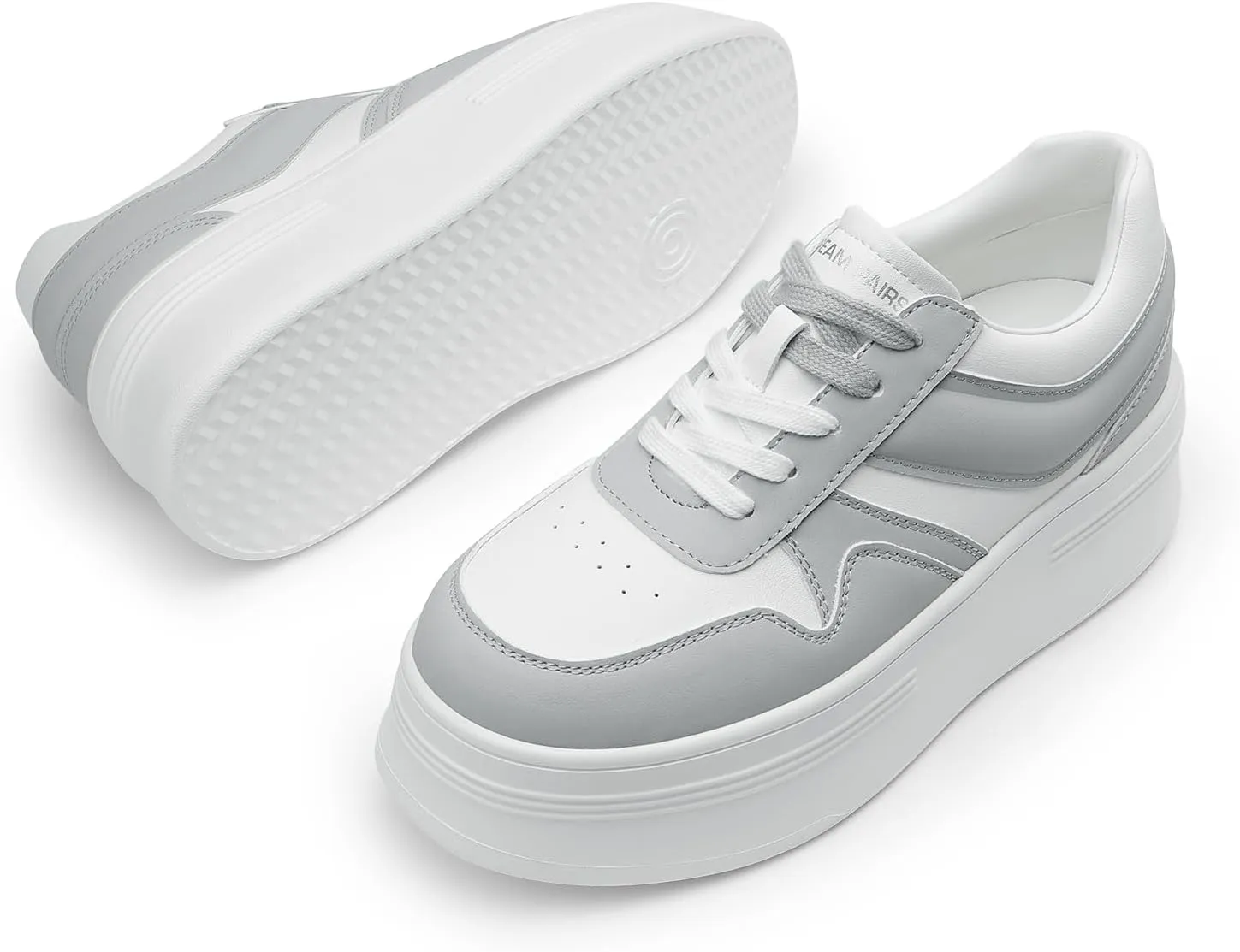 DREAM PAIRS Women Platform High Heel Fashion Sneakers Walking Lace Up Lightweight Stylish Classic Casual Sneaker.