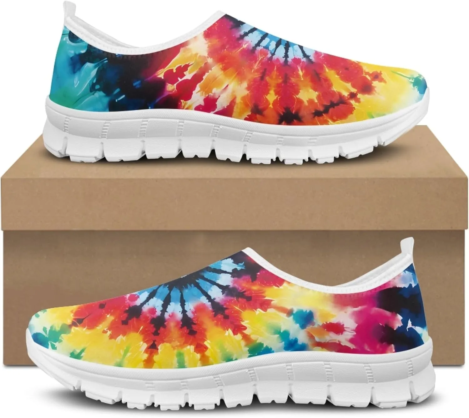 Fashion Design Walking Shoes for Women Comfort Slip on Casual Sneakers Size 5-10.5