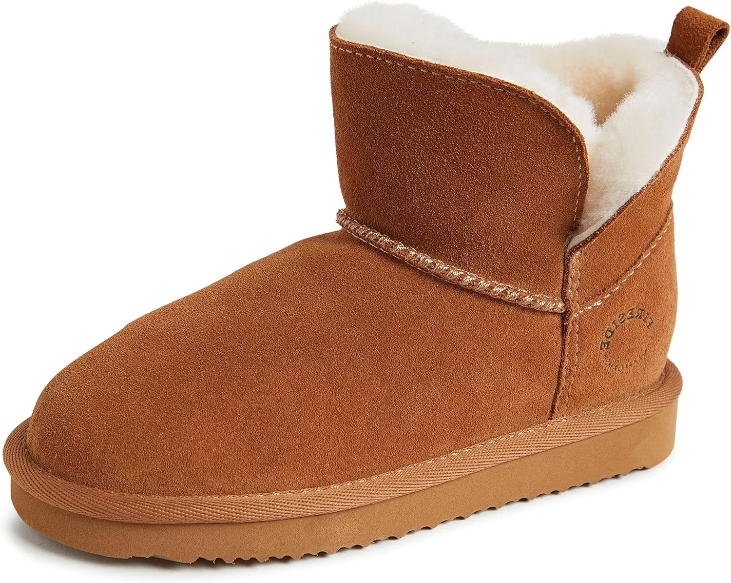 Fireside by Dearfoams Unisex-Child Bunbury Shearling Indoor/Outdoor Folddown Boot Fashion
