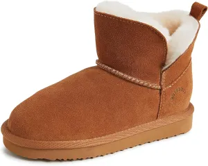 Fireside by Dearfoams Unisex-Child Bunbury Shearling Indoor/Outdoor Folddown Boot Fashion