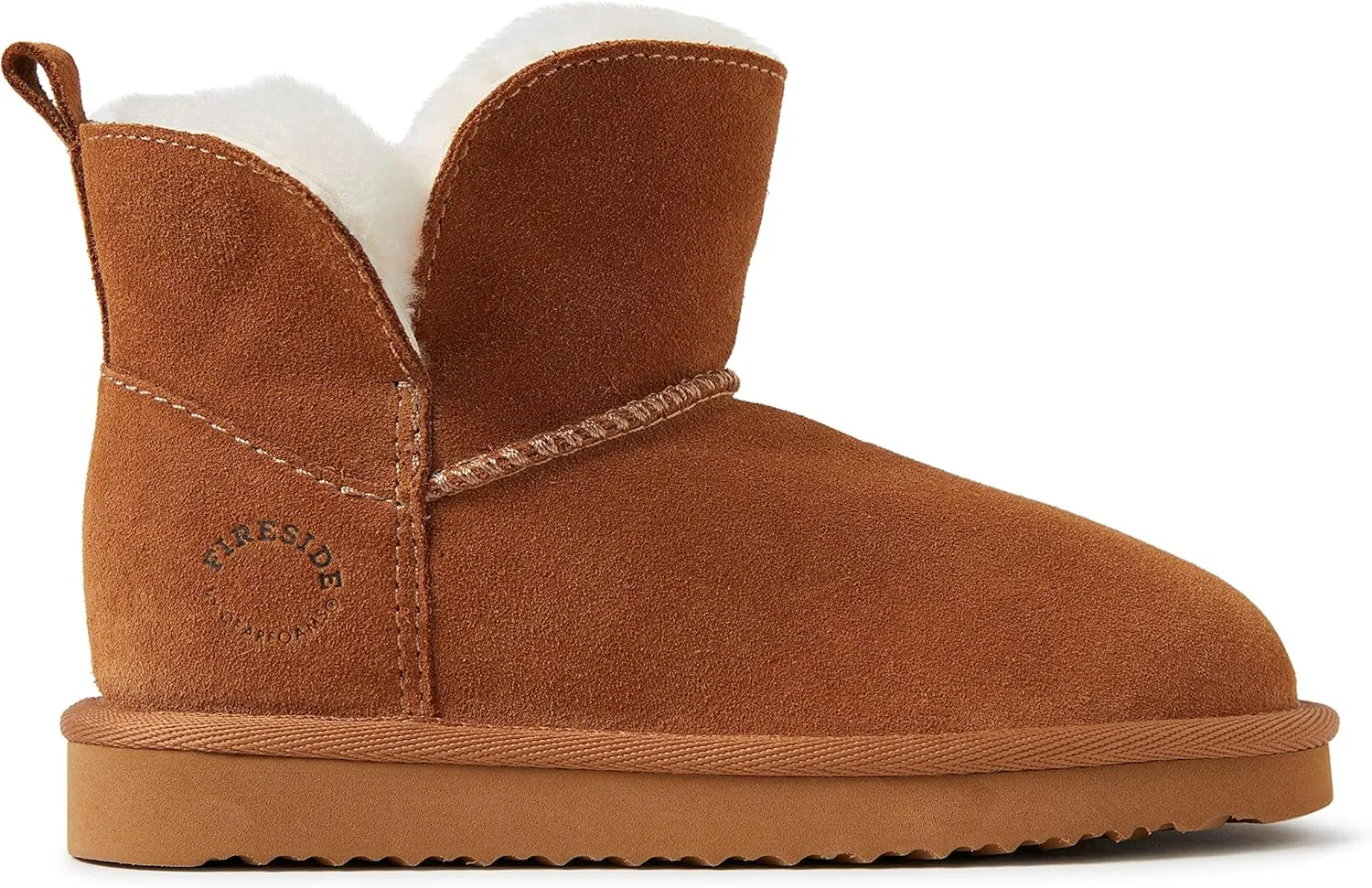 Fireside by Dearfoams Unisex-Child Bunbury Shearling Indoor/Outdoor Folddown Boot Fashion