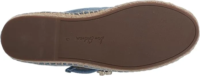 Flats Edelman Montrose Mary Ballet Jane Cap Maddy Toe Blue Low-priced Reliable service Sam Espadrille