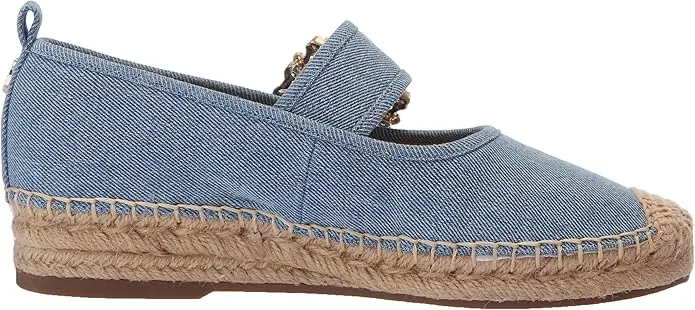 Flats Edelman Montrose Mary Ballet Jane Cap Maddy Toe Blue Low-priced Reliable service Sam Espadrille