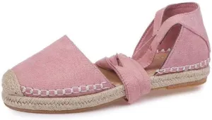 Flax Bow Tie Ballet Flats Women Flat Sandals Women Espadrilles Strapped Sandals Big Size