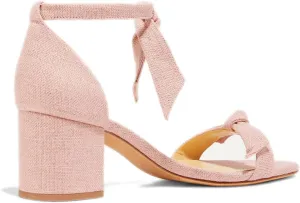 FOWT Lace Up Ankle Strap Sandals for Women Mid Chunky Heeled Pumps Open Toe Strappy Bow Crocodile Pattern Heels Suede&Leather Shoes for Spring Summer Daily Outdoor Size 4-16 US