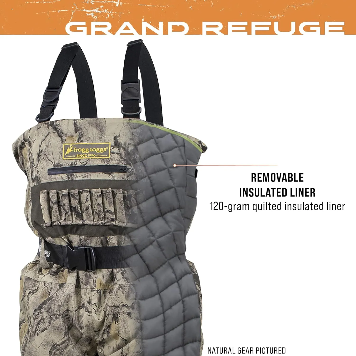 FROGG TOGGS Men's Grand Refuge 3.0 Bootfoot Hunting Wader with removable Insulation Liner
