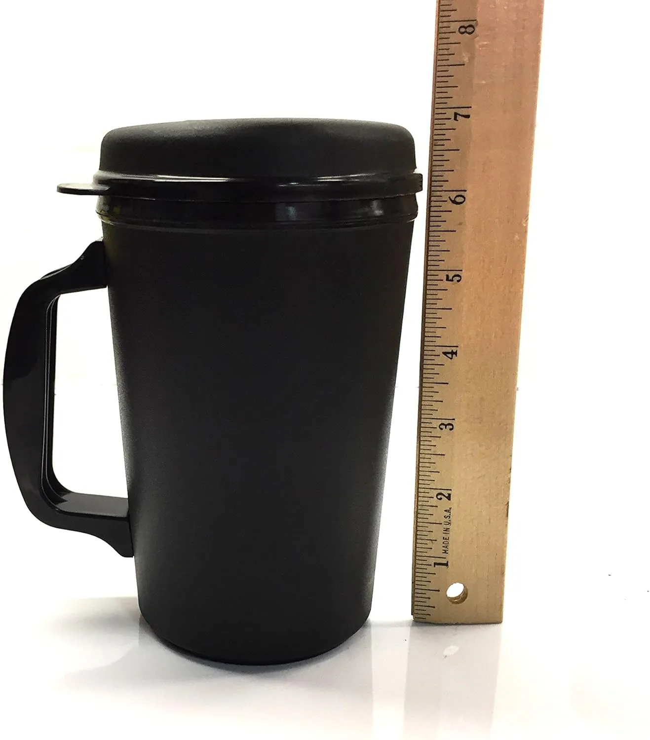 GAMA Electronics Thermoserv 20oz Insulated Travel Mug Classic Gas Station Design (Black/Red 2 Pack)