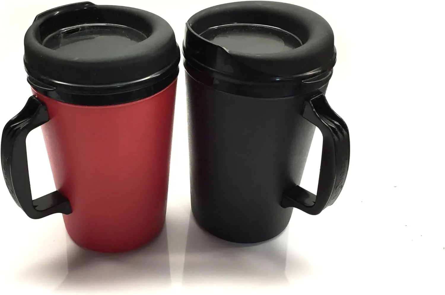 GAMA Electronics Thermoserv 20oz Insulated Travel Mug Classic Gas Station Design (Black/Red 2 Pack)
