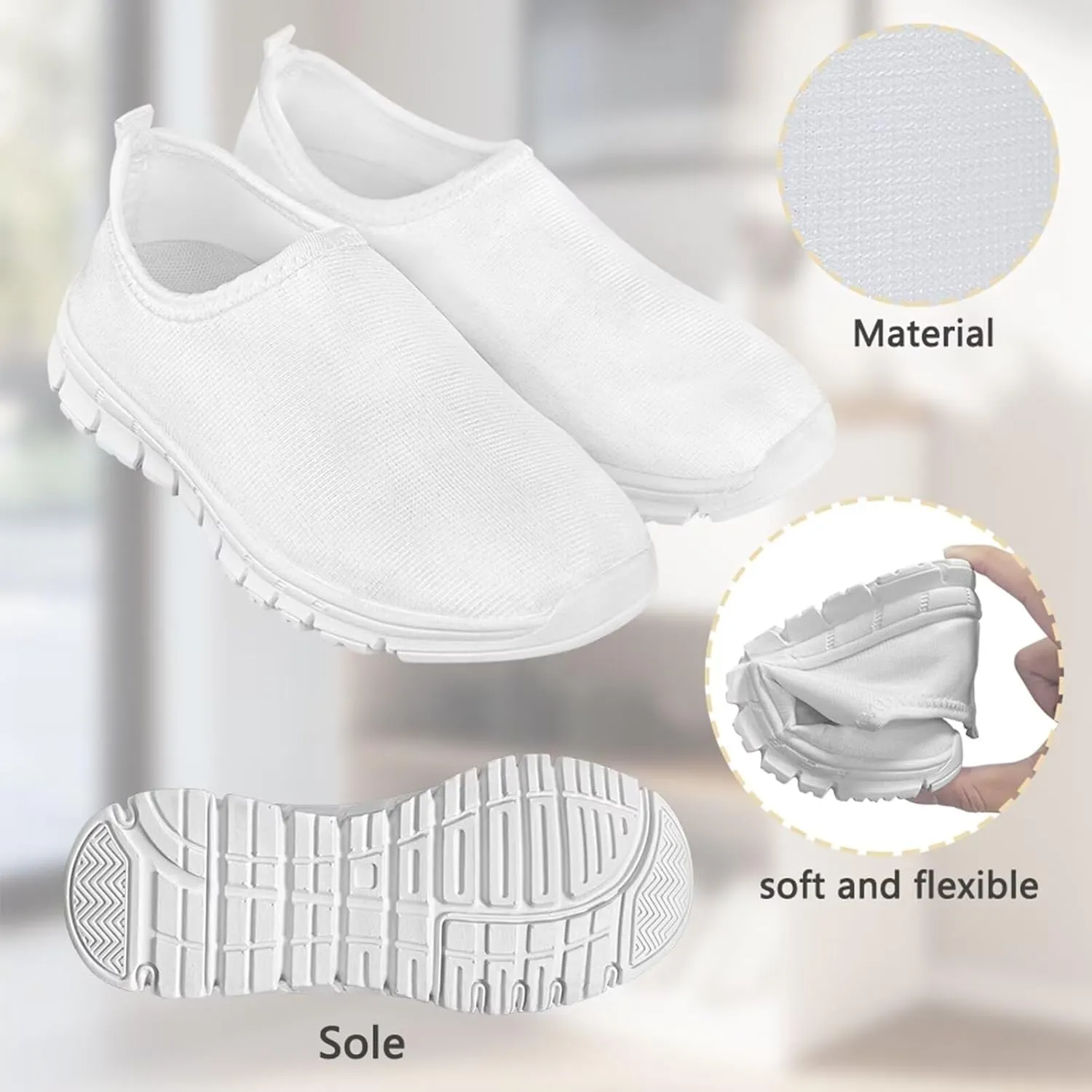 Girls Slip On Sneakers Comfort Kids Athletic Shoes for Active Outdoor