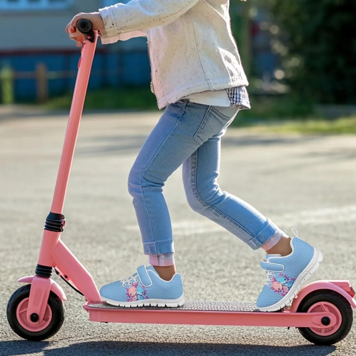 Girls Slip On Sneakers Cute Shoes for Kids Comfort Gym Tennis Shoes