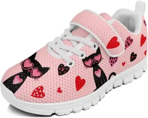 Girls Slip On Sneakers Cute Shoes for Kids Comfort Gym Tennis Shoes