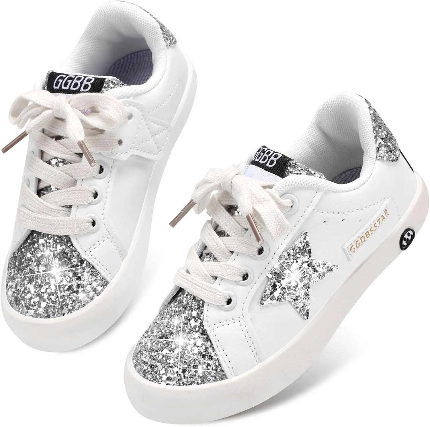 Girls Sneakers Glitter Tennis Shoes Lightweight Non-Slip Running Walking Shoes for Toddler/Little Kid/Big Kid