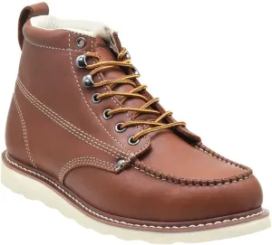 Golden Fox Men's Boots 6" Moc Toe Wedge Leather Boot