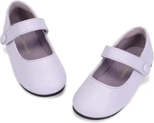 Hehainom Toddler Girl Dress Shoes Mary Jane Ballerina Ballet Flats for Girls Flower Girl Little Kids Wedding Party School Shoes