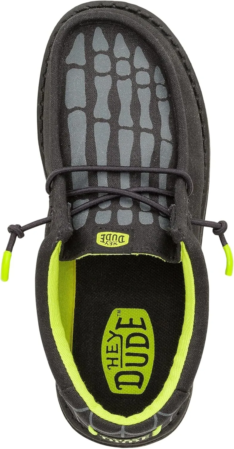 Hey Dude Men's Wally T Skeleton Feet (Toddler) Sneaker