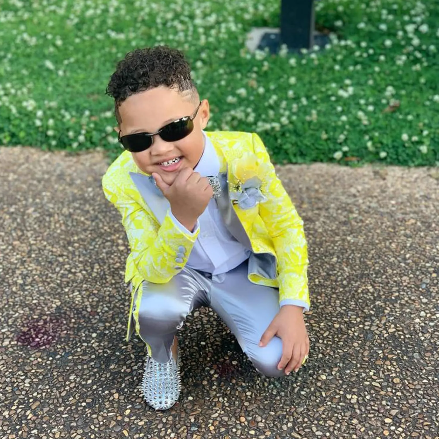 HI&HANN Toddler Boys Girls Spikes Dress Shoes Little Kid Leather Shoes Wedding Dress Shoes Slip On Loafer Flats Shoes Matching Outfits