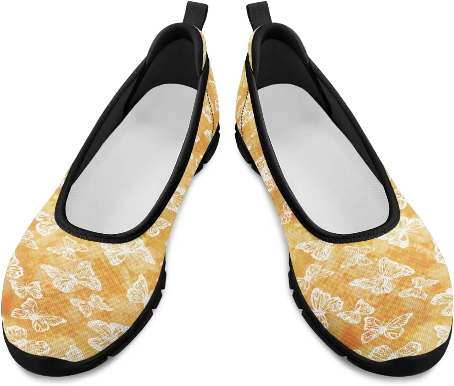 Howilath Marble Tie Dye Print Womens Flat Shoes Mesh Athletic Shoes Walking Sneakers Casual Slip on Shoes with EVA Sole