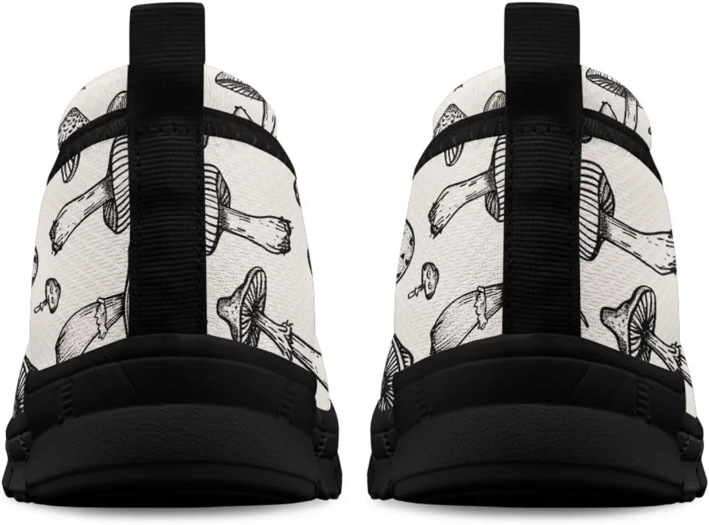 Howilath Mushroom Hummingbird Print Flat Shoes for Women Slip on Shoes Mesh Athletic Shoes Casual Sport Shoes with EVA Sole