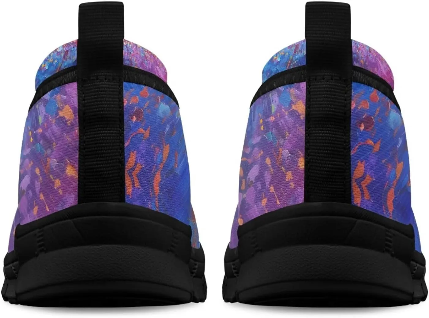 Howilath Mushroom Hummingbird Print Flat Shoes for Women Slip on Shoes Mesh Athletic Shoes Casual Sport Shoes with EVA Sole
