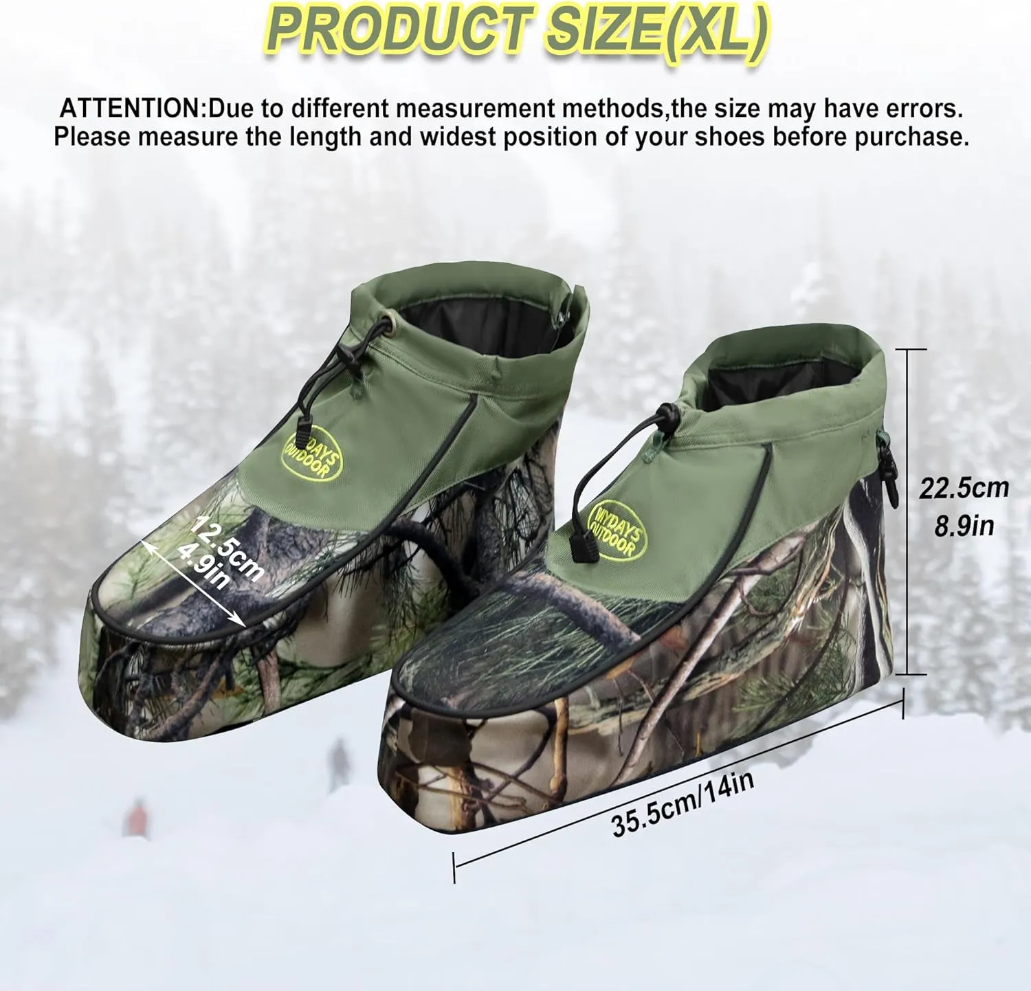 Insulated Boot Covers,Lightweight Boot Insulator for Hunting,Durable Boot Blanket Cover for Men Women,Waterproof Hunting Boot Cover for Cold Weather