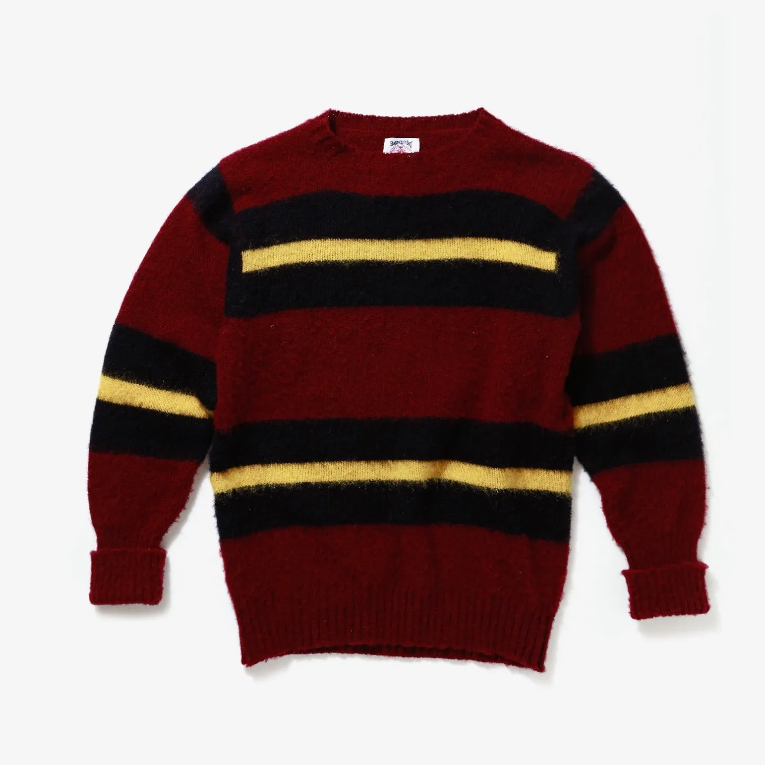J. Press Shaggy Dog Sweater - Bordeaux/Blue/Yellow