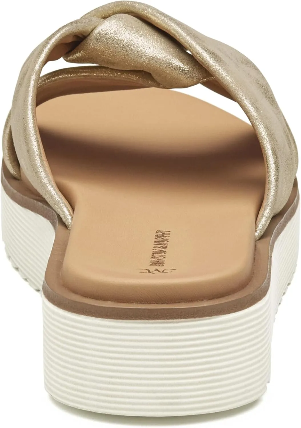 Johnston & Murphy Women’s Mitzi Knotted Slides, Leather Platform Shoes for Women, Wedge Slide Sandals