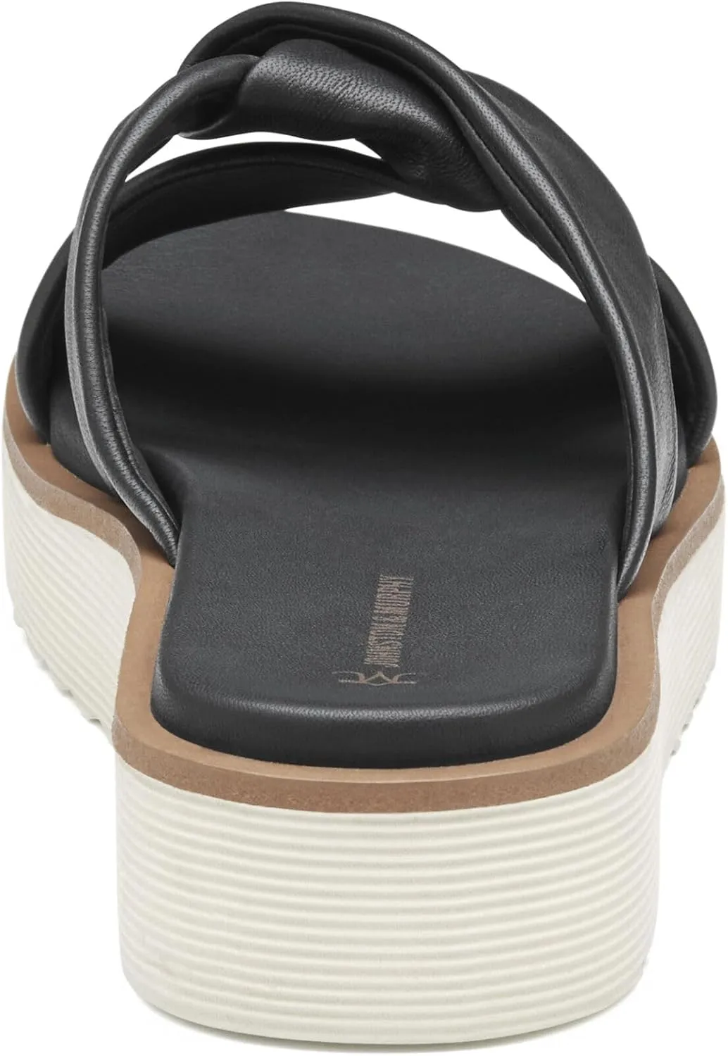 Johnston & Murphy Women’s Mitzi Knotted Slides, Leather Platform Shoes for Women, Wedge Slide Sandals