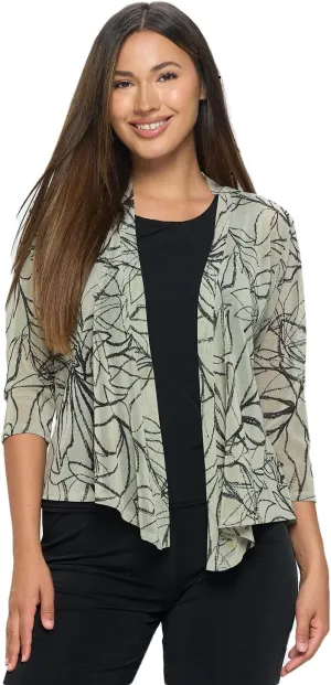 Jostar Mesh Printed Cardigan-4082MR-QRP1