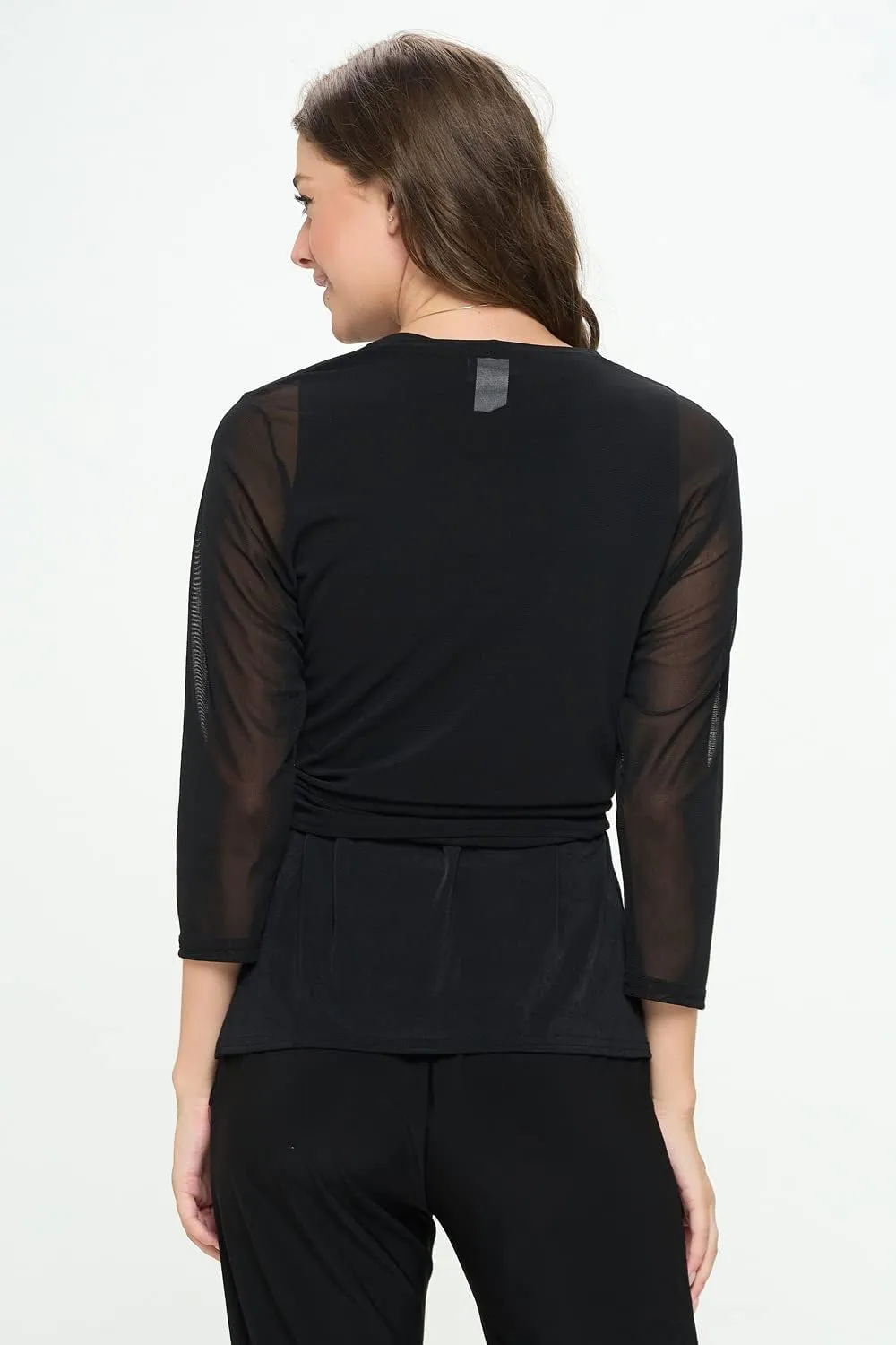 Jostar Mesh Printed Cardigan-4082MR-QRP1