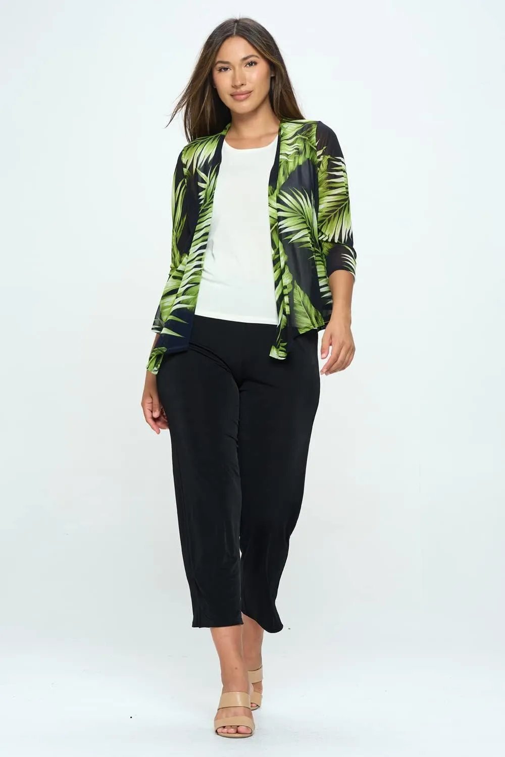 Jostar Mesh Printed Cardigan-4082MR-QRP1