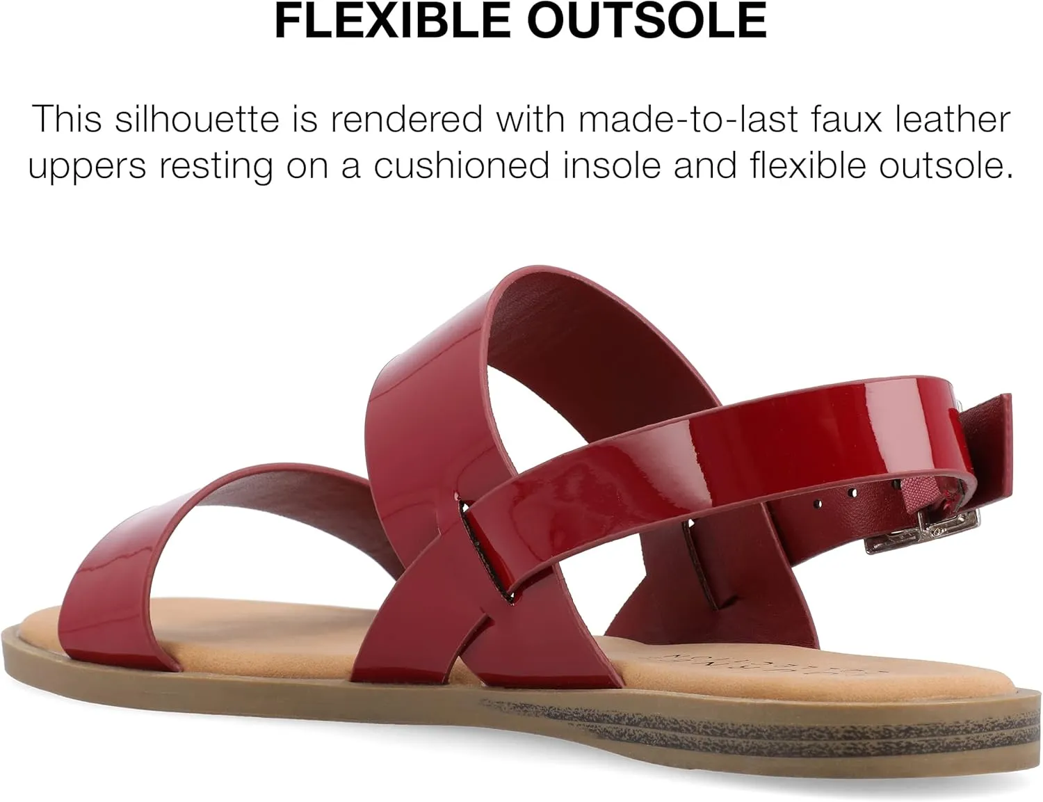 Journee Collection Women's Lavine Multi Strap Flat Sandals