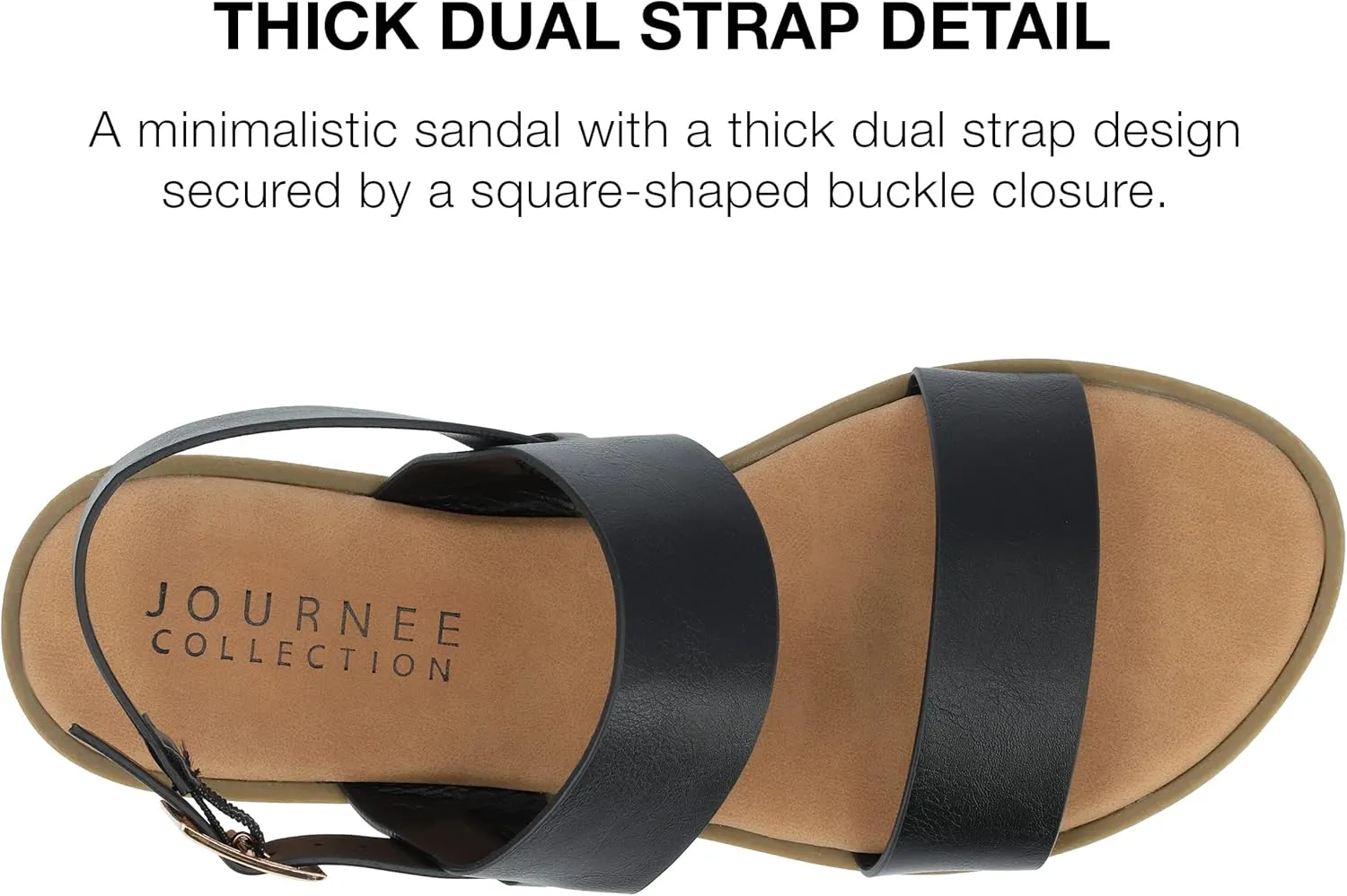Journee Collection Women's Lavine Multi Strap Flat Sandals