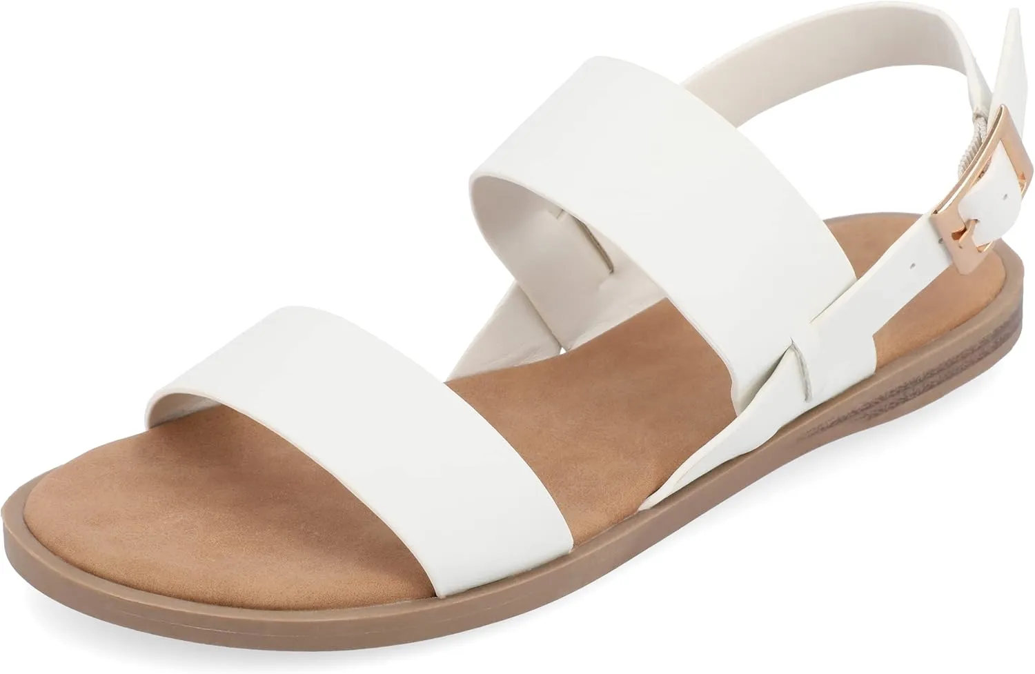 Journee Collection Women's Lavine Multi Strap Flat Sandals