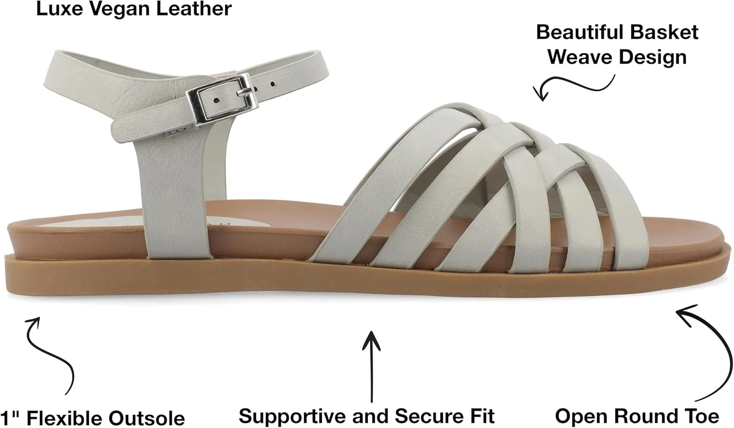 Journee Women's Kimmie Flat Sandals