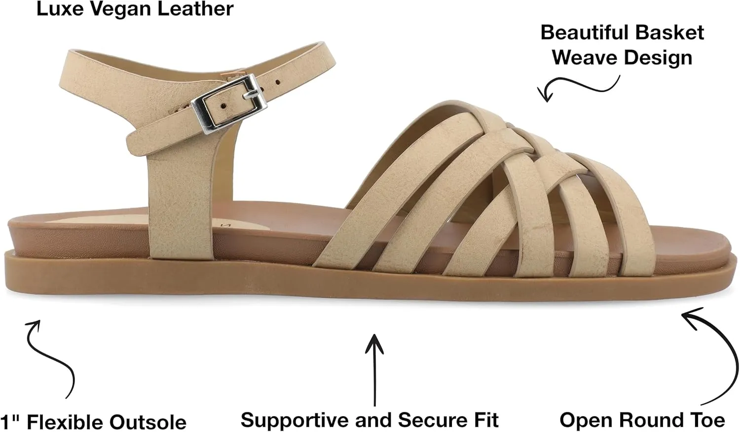 Journee Women's Kimmie Flat Sandals