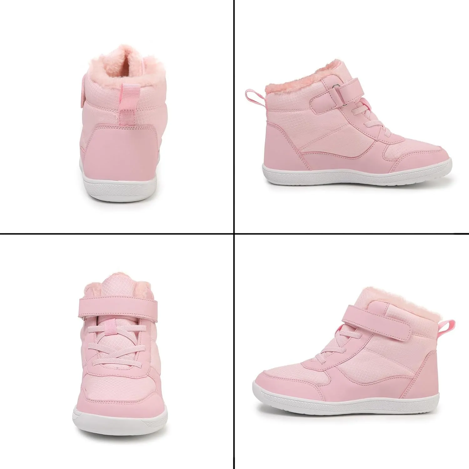 Kids Barefoot Snow Boots for Winter: Minimalist Zero Drop - Wide Toe Box Hiking Boots for Toddler/Boys/Girls
