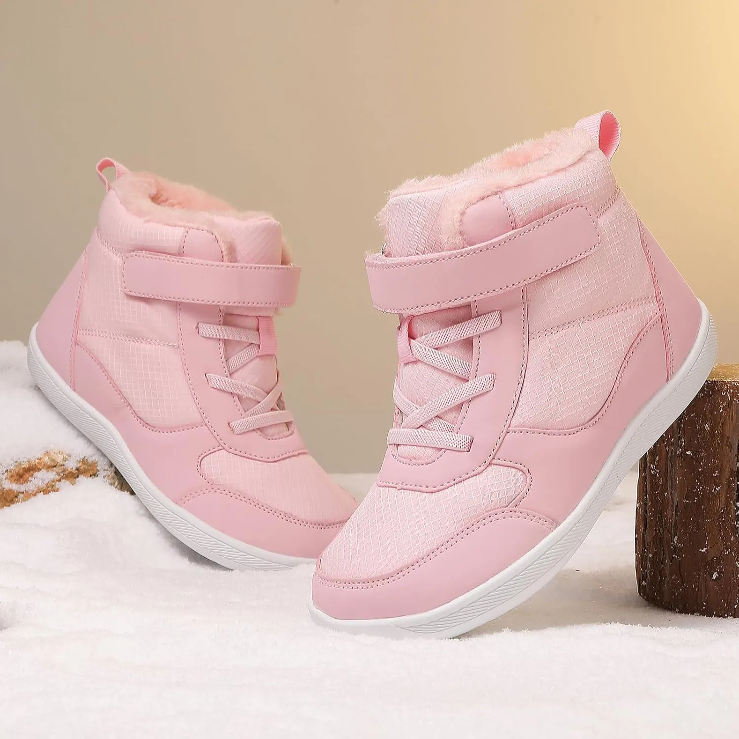 Kids Barefoot Snow Boots for Winter: Minimalist Zero Drop - Wide Toe Box Hiking Boots for Toddler/Boys/Girls