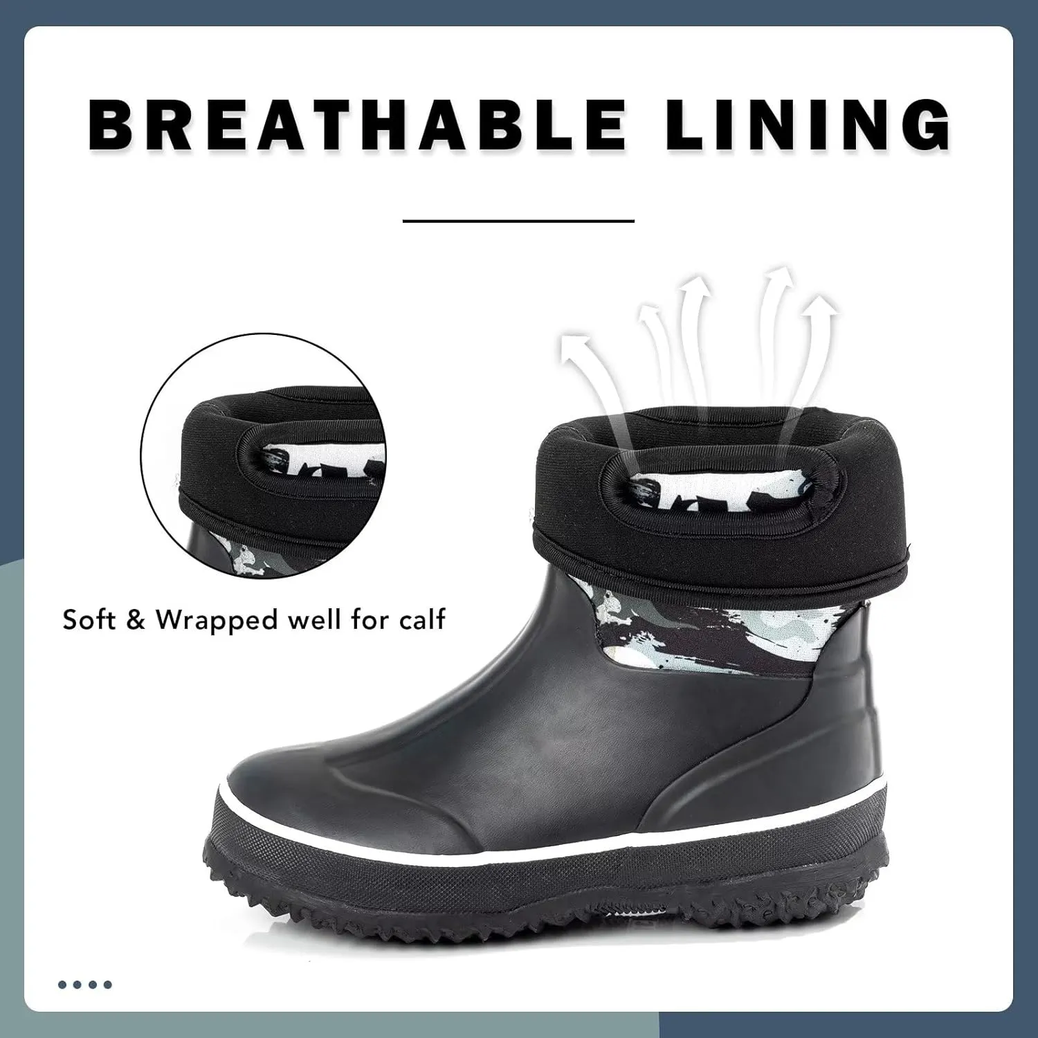 Kids Waterproof Neoprene Rain Boots Girls Boys Outdoor Mud Boots Children Insulated Rubber Snow Boots