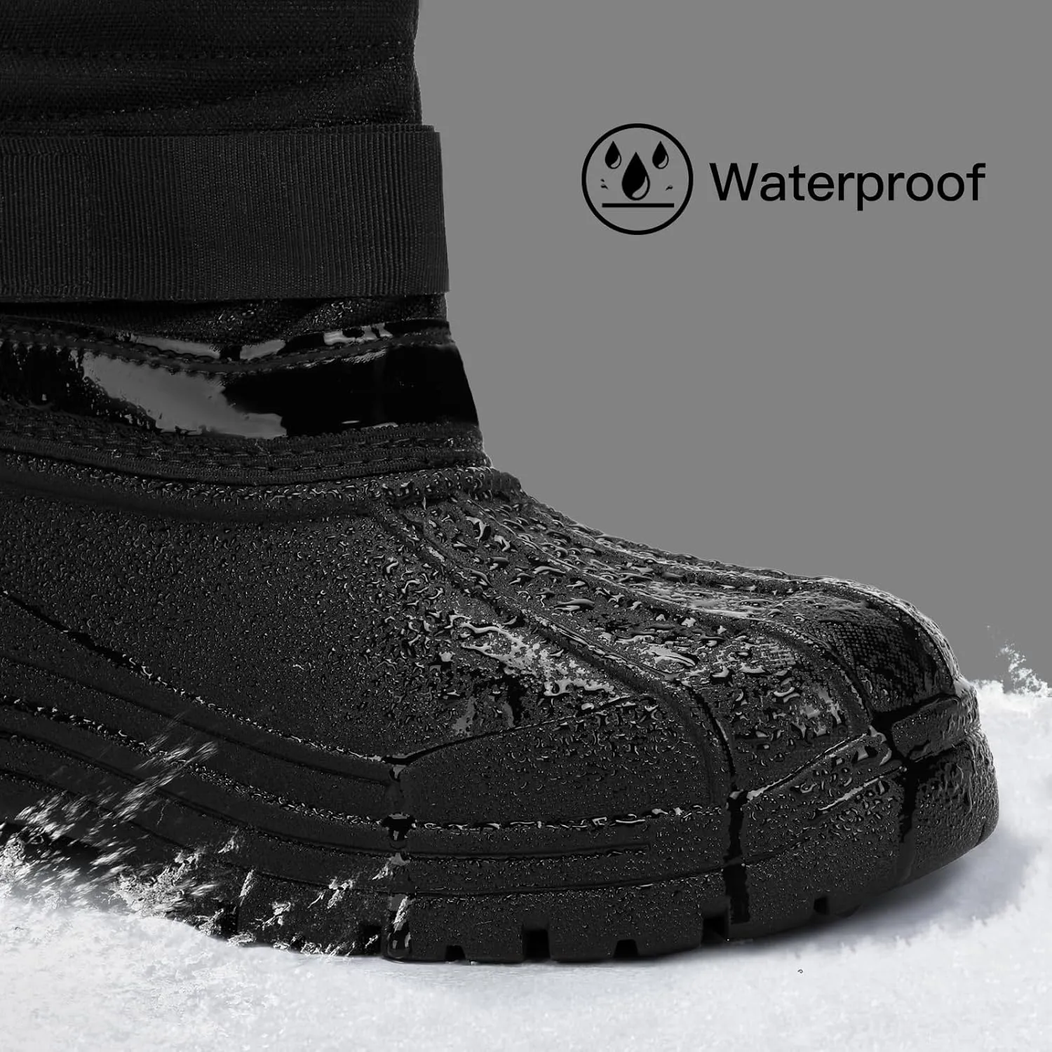 Kricely Men's Snow Boots Waterproof Non-Slip Outdoor Hiking Athletic Warm Fur Boot Comfortable Causual Cold-Weather Boots