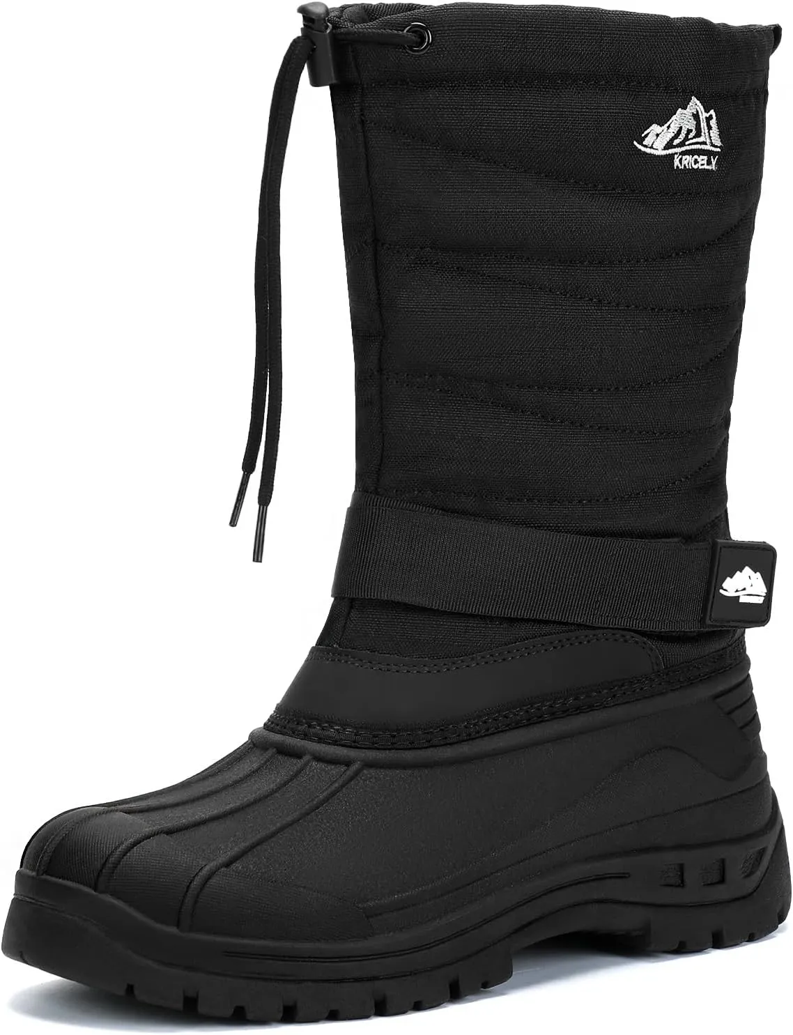 Kricely Men's Snow Boots Waterproof Non-Slip Outdoor Hiking Athletic Warm Fur Boot Comfortable Causual Cold-Weather Boots