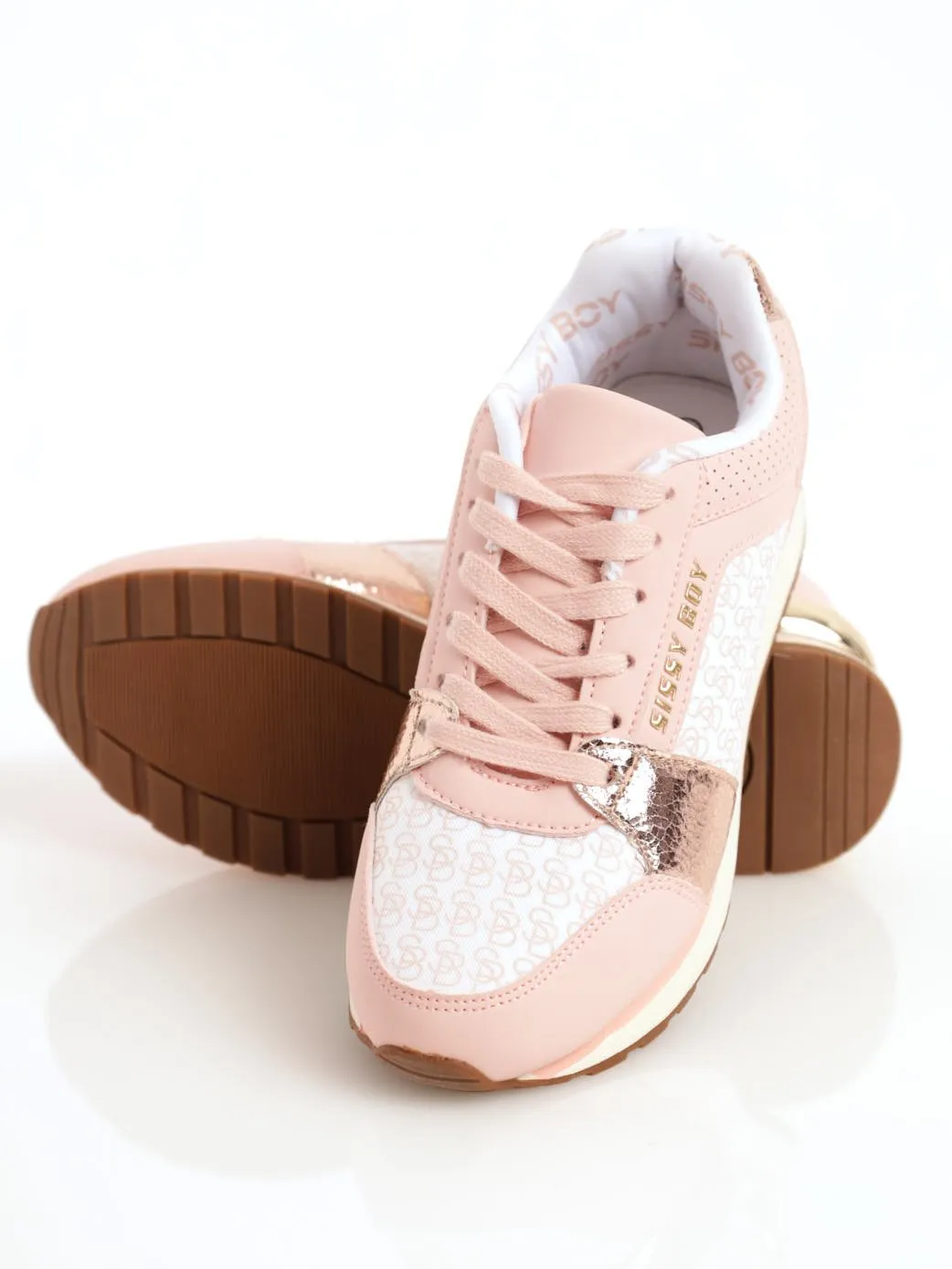 Ladies Logomania Sneaker - Dusty Pink