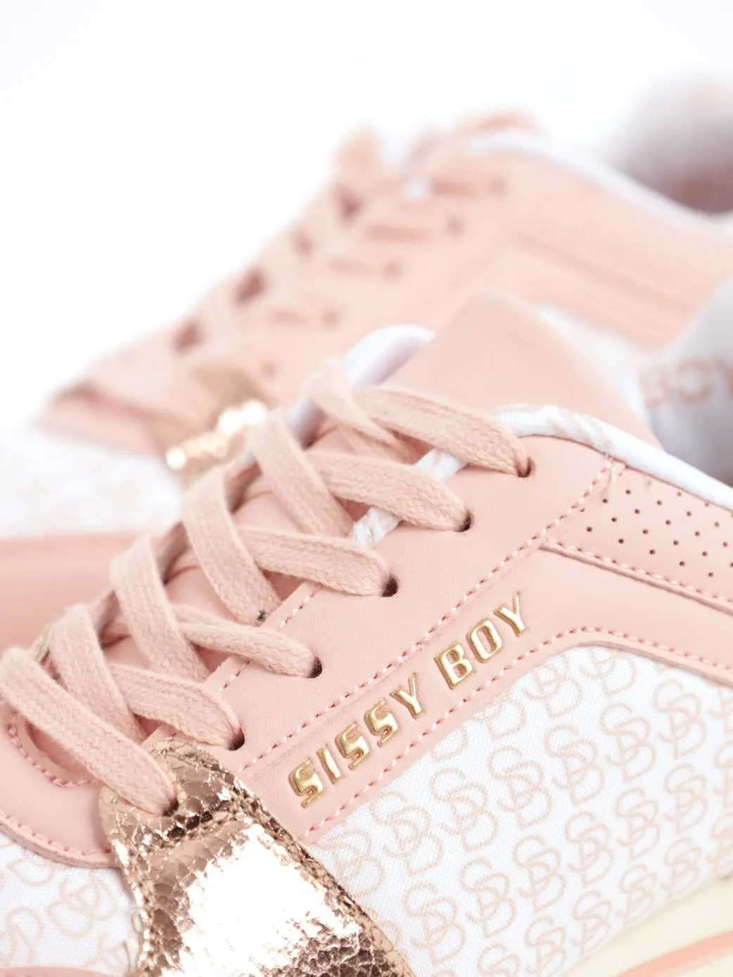 Ladies Logomania Sneaker - Dusty Pink