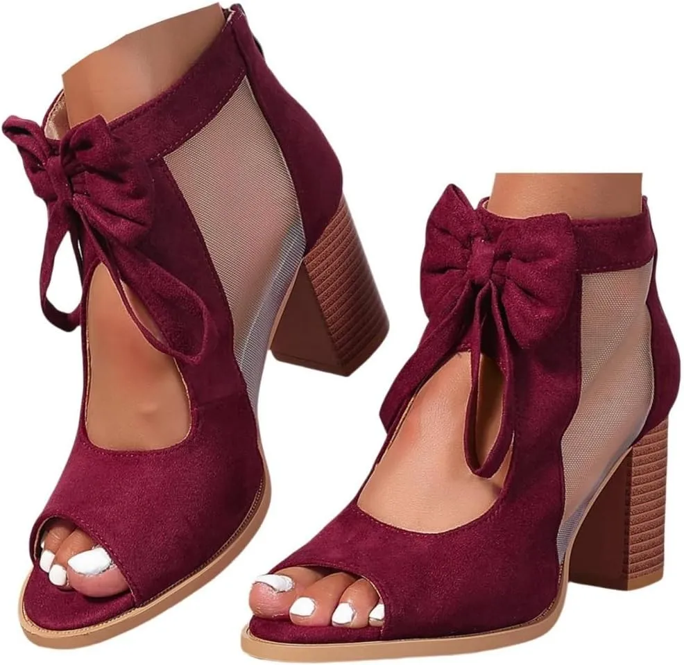 Ladmiple Chunky Heels For Women Dressy Open Toe Block Heeled Dress Ankle Strap Wedding Sandals Comfortable Party Pump Shoes