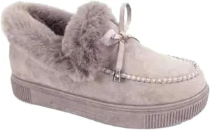 Ladmiple Winter Boots For Women Fashion Snow Boots Warm Ankle Booties Slip On Outdoor Fur Lined Comfortable Loafers Shoes