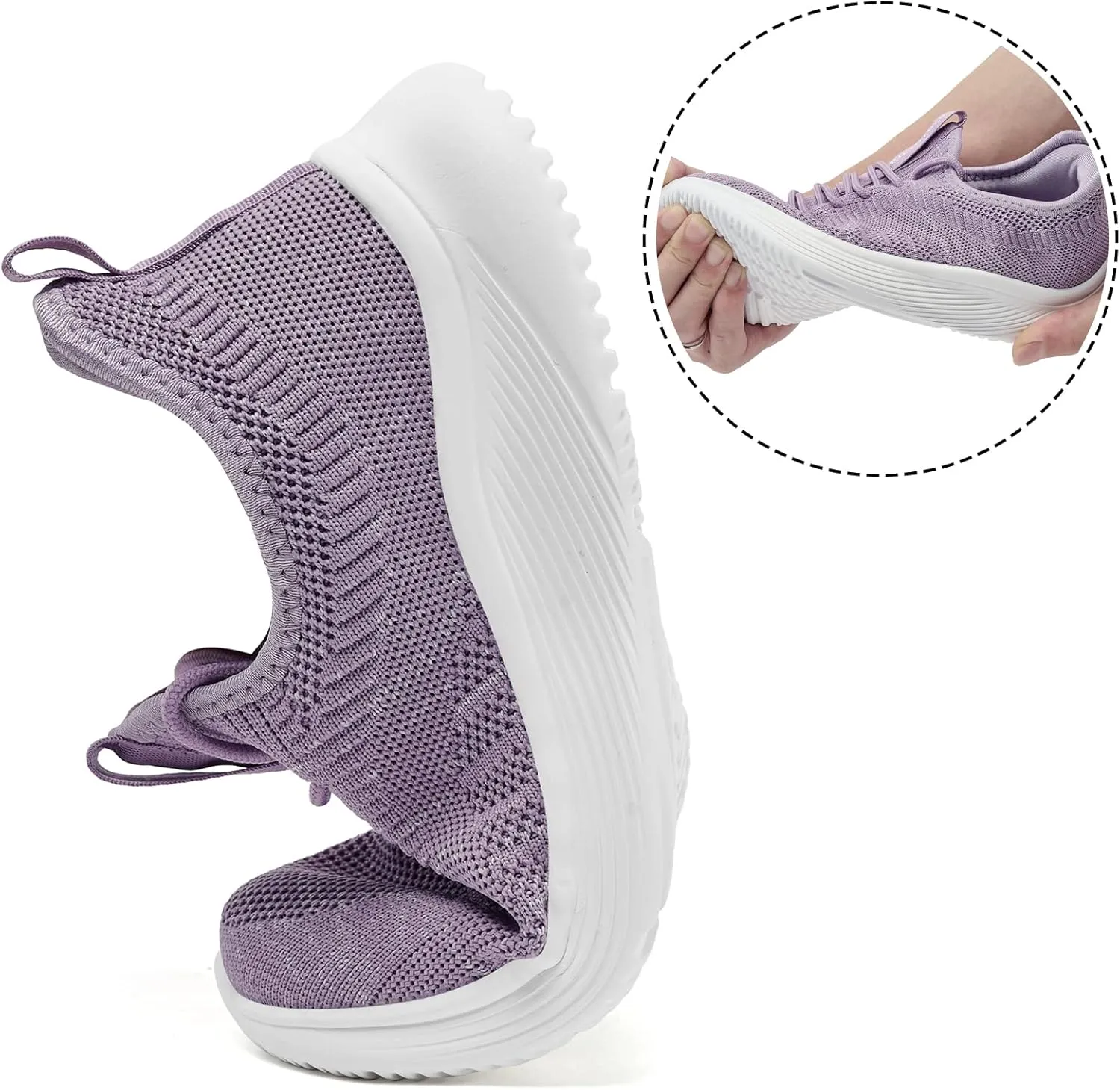 Lamincoa Womens Tennis Walking Shoes Slip On Lightweight Comfort Memory Foam Sneakers