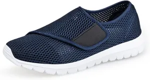 LEADER SHOW Men's Casual Comfort Walking Shoes Ultralight Flats Non-Slip Hook & Loop Fashion Sneakers