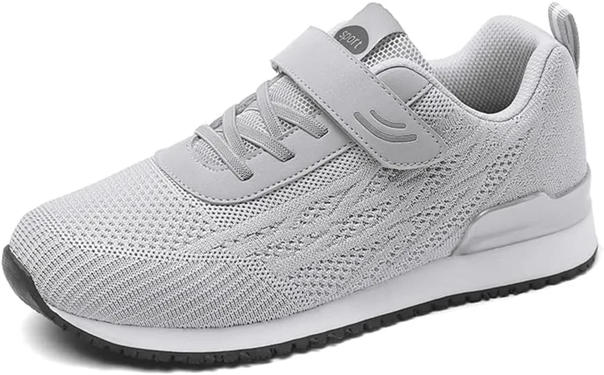 LEADER SHOW Men's Casual Elderly Safety Walking Shoes Light Weight Strap Comfort Sneakers